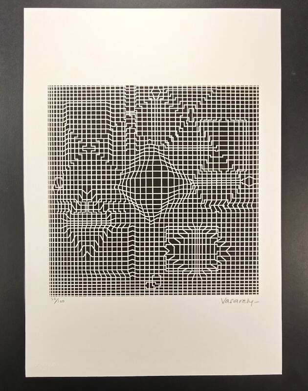 1970s Victor Vasarely Limited numbered Edition Lithograph.