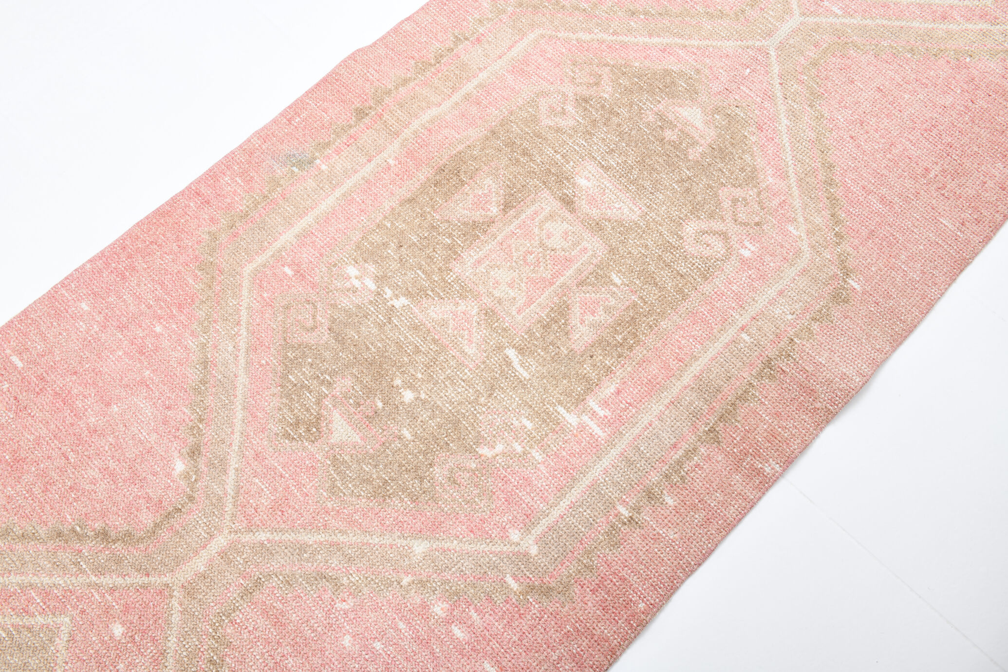 3x13 Distressed Turkish Runner Rug 405x90Cm