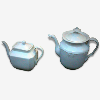 Teapot and coffee pot porcelain white