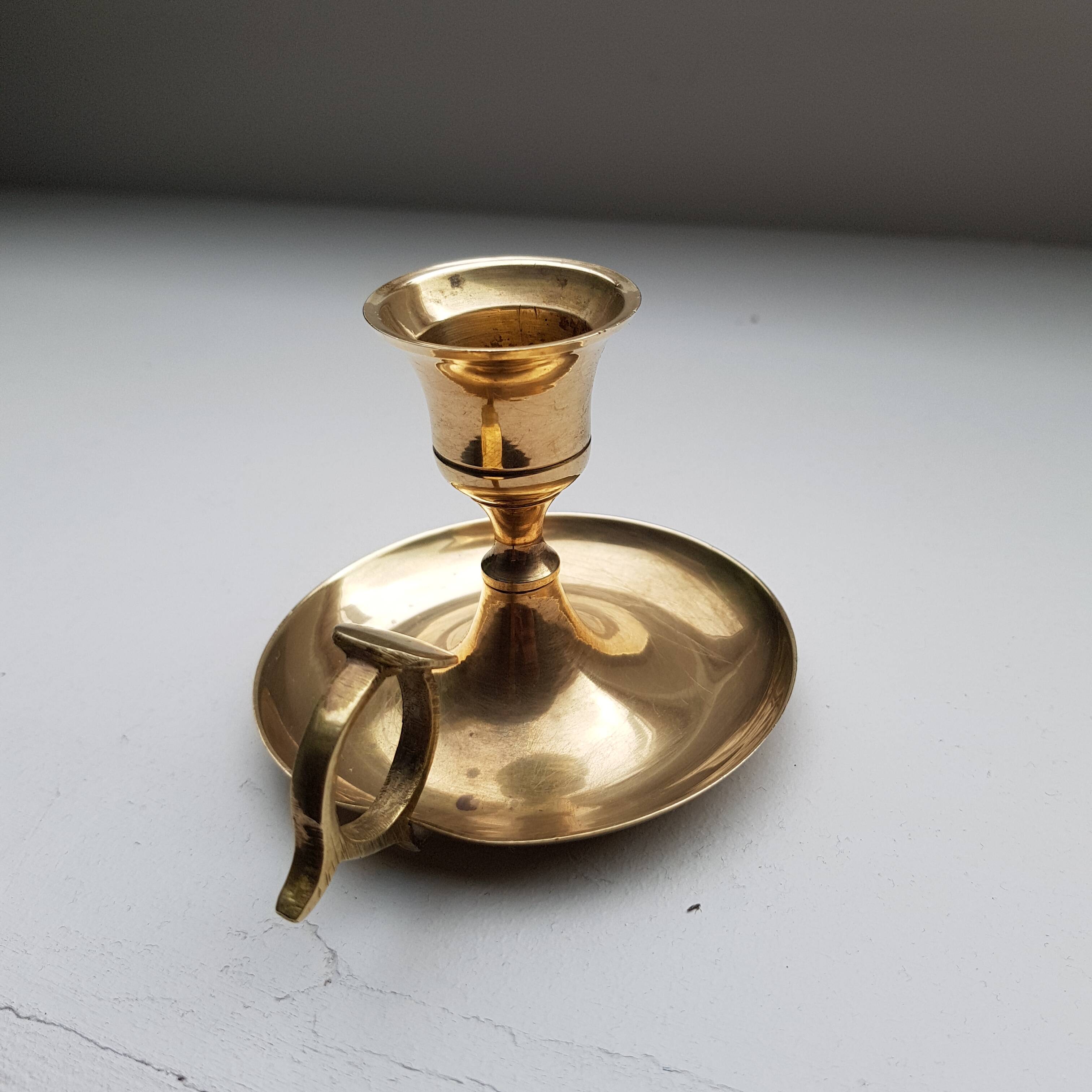 Brass taper candleholder