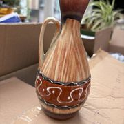 Vase W Germany Allemagne céramique soliflor marron beige