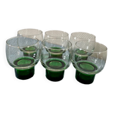 6 water glasses from the 60s/70s Luminarc