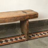 Banc ancien art populaire