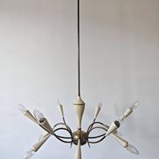 Lustre Stilnovo 12 arms brass Mid Century Modern 1950s
