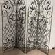 20th century wrought iron four-leaf partition