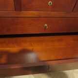 Rare - 6 drawer chest of drawers - mahogany - Louis xvi style - spinning top feet