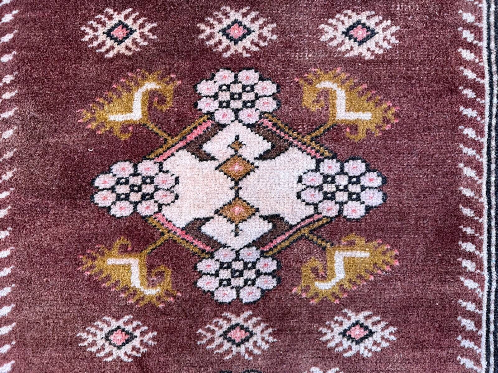 Turkish Milas rug 116x200 cm handmade vintage carpet Ushak 2573