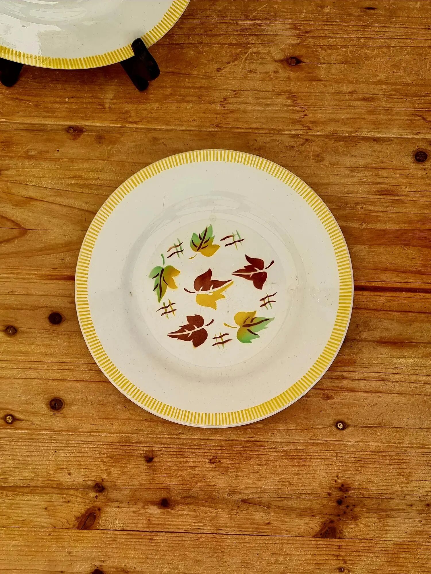 Lot de 4 assiettes creuses Digoin Sarreguemines modèle Sirocco