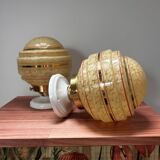 Pair of Art Deco globe wall lights