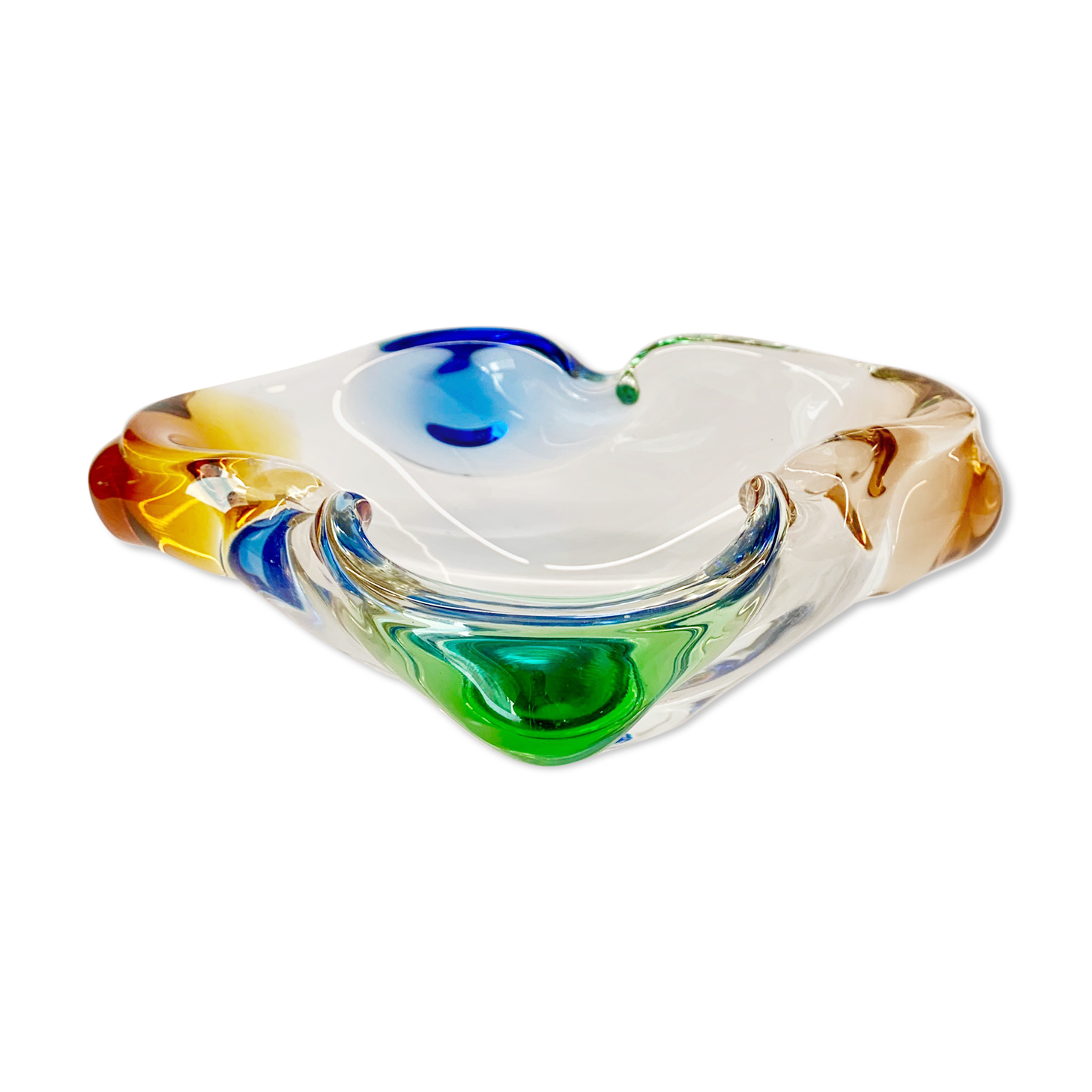 Bowl by F. Zemek, Mstisov Karlovarske Sklo, Czechoslovakia, 1960s