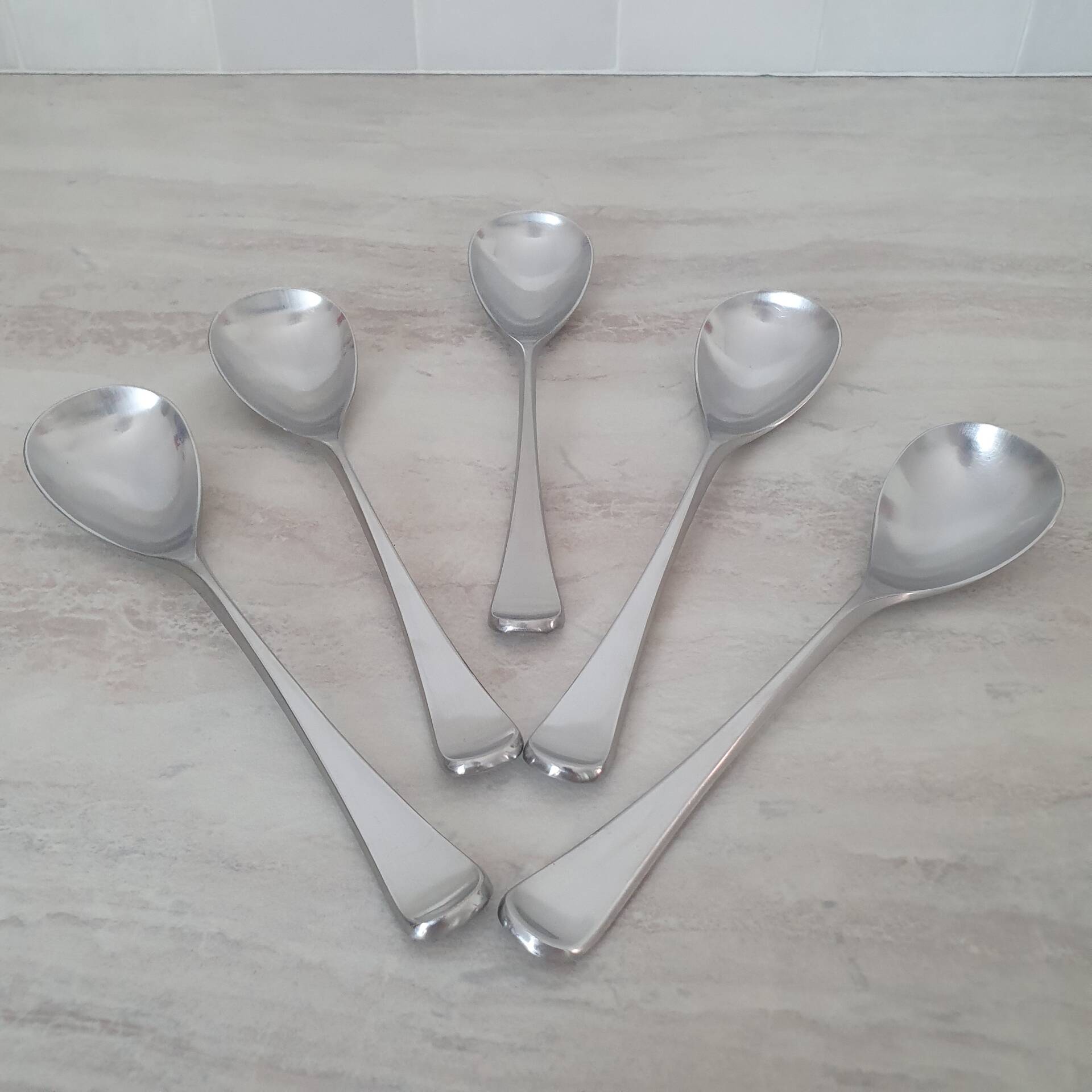 5 Large Spoons Guy Degrenne Cobra collection