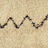 Tapis beni ouarain noir et blanc 200x300cl