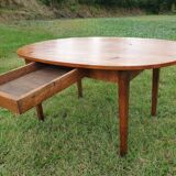 Oval cherry farmhouse table