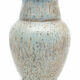 Enamelled sandstone vase