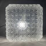 Square glass flush mount light ceiling or wall