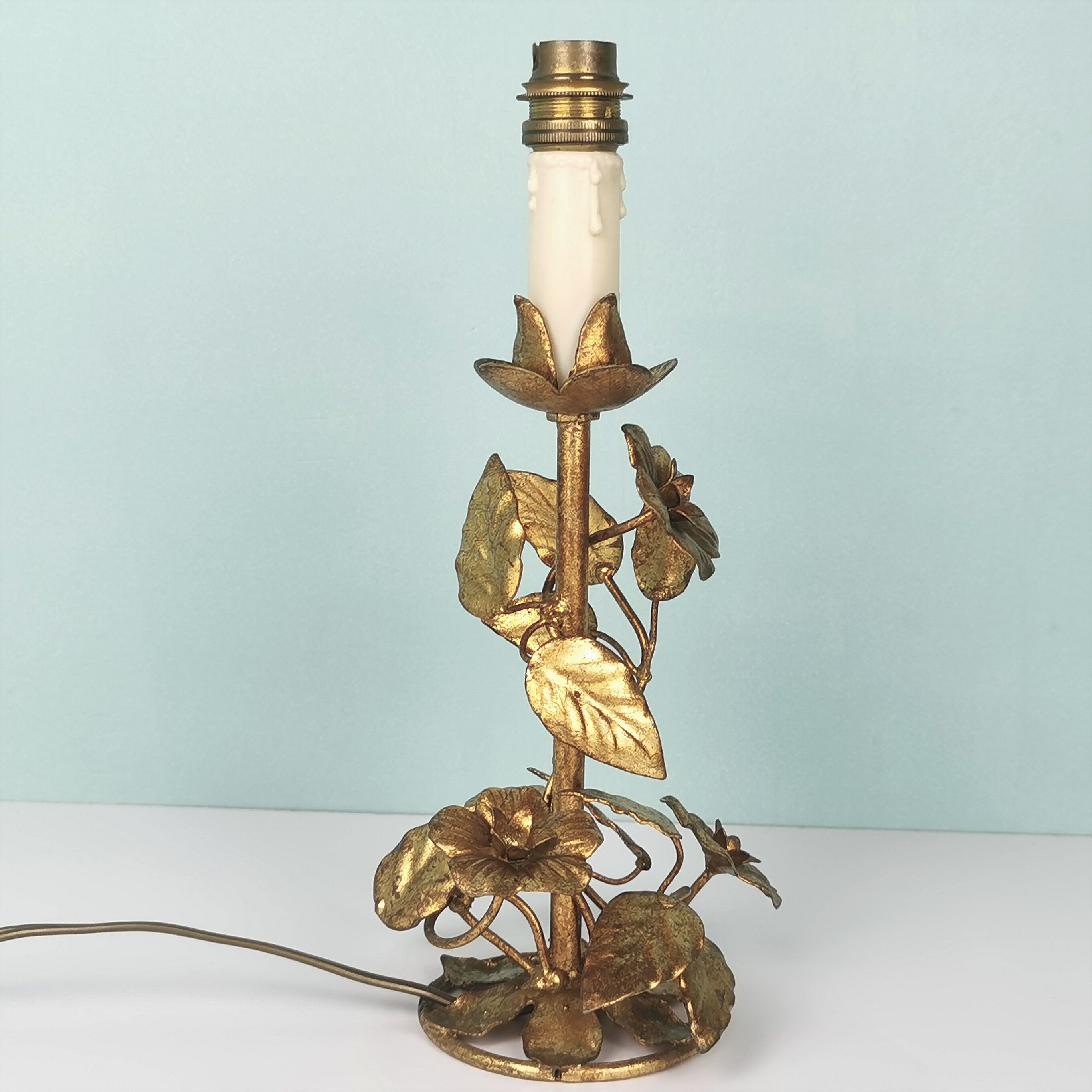 Paires de lampes "fleurs" italiennes