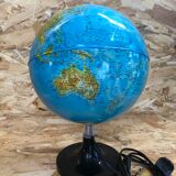 Old globe world map made in vintage Italy