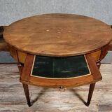 Louis XVI period marquetry bouillotte table, circa 1790-1800