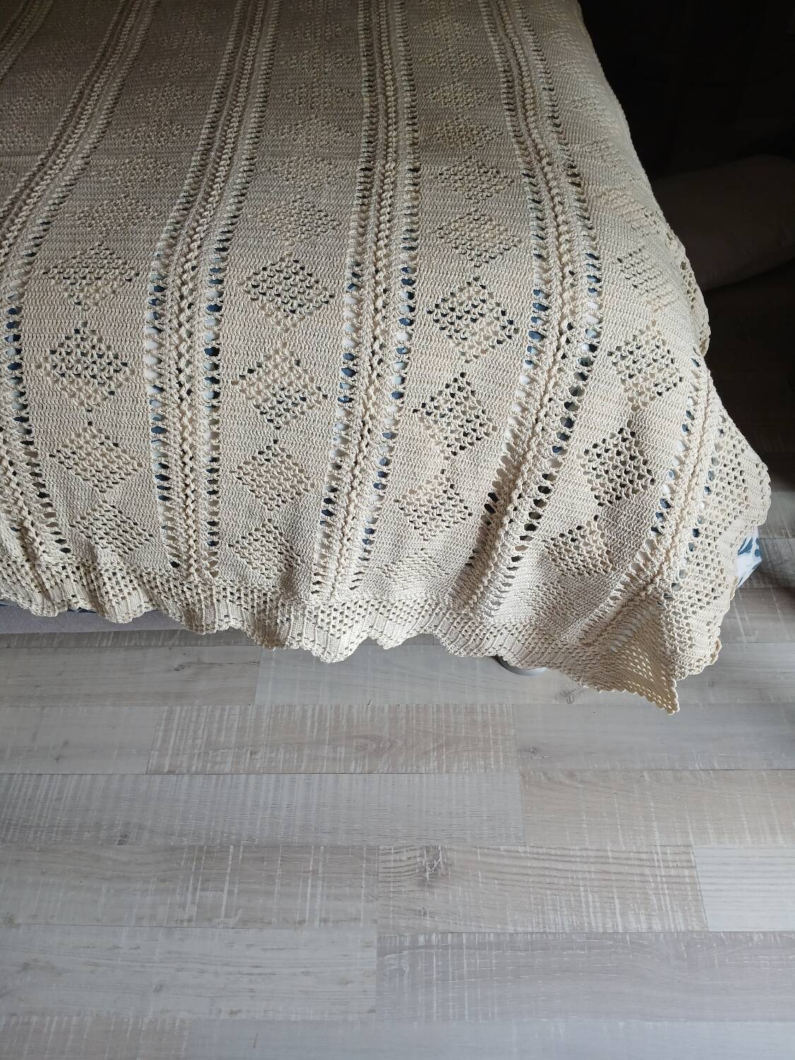 Antique crochet bedspread