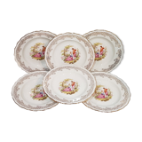 6 Digoin porcelain Fragonard flat plates