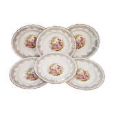Set de 6 assiettes plates  Fragonard en porcelaine de Digoin