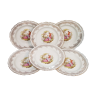 6 Digoin porcelain Fragonard flat plates