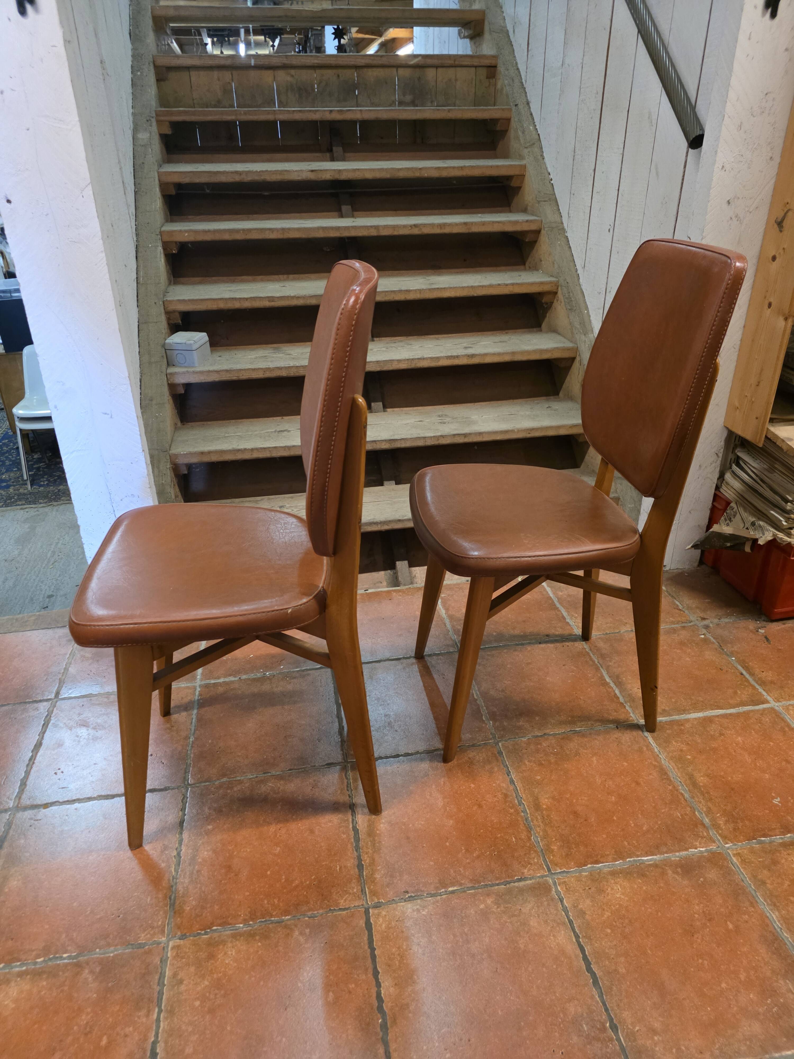 Paire de chaises vintage des années 60