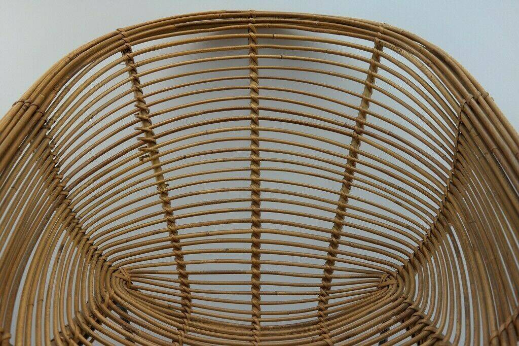 Mid century bamboo an iron pod chair, 1960s