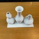 Silea white ceramic trio