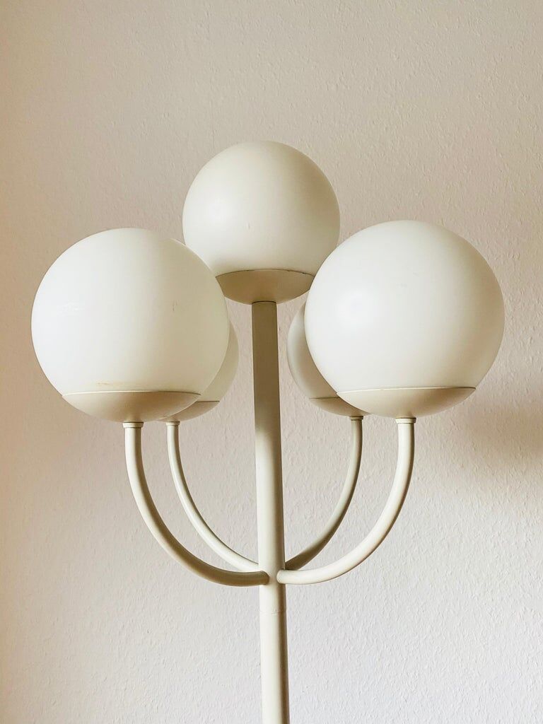 Kaiser white floor lamp, Germany, 1960s