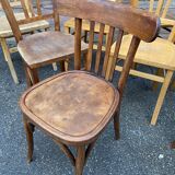 Set of vintage mismatched bistro chairs