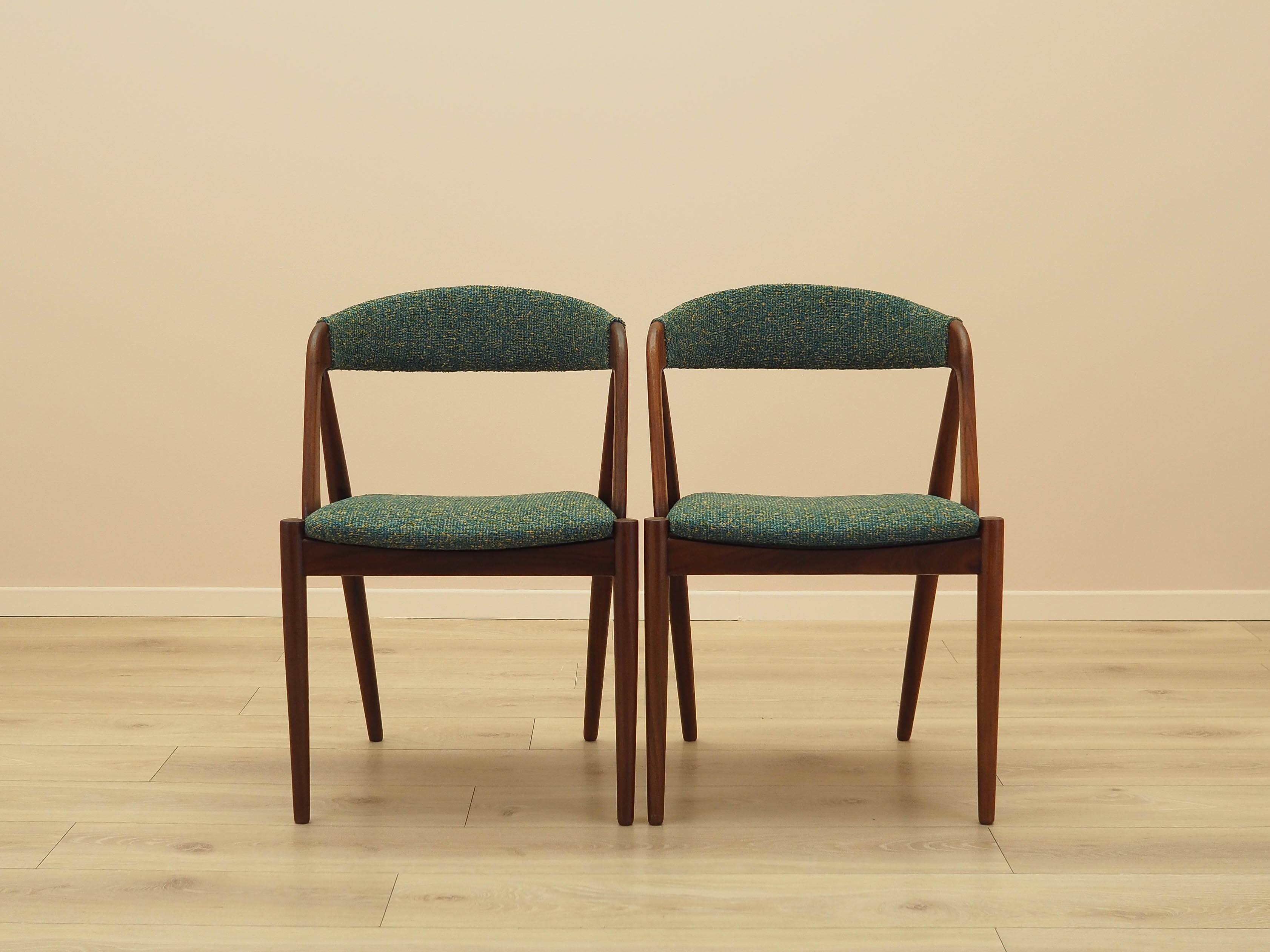 Set of two teak chairs, Danish design, 1970s, designer: Kai Kristiansen