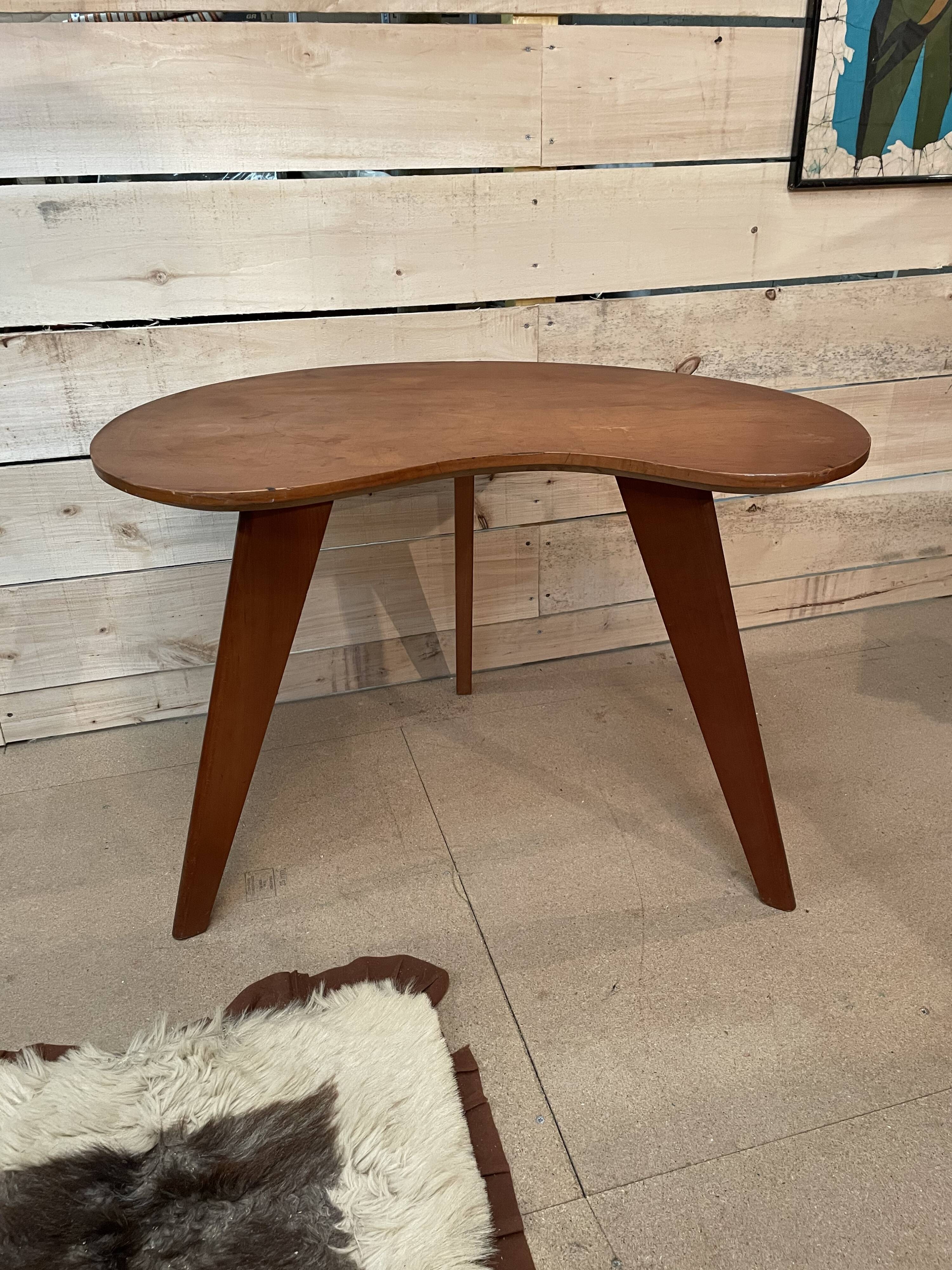 Table basse haricot vintage année 50