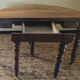 Beautiful antique half-moon table in walnut with its 4 extensions.