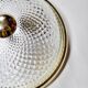 Vintage glass and gold metal globe ceiling light