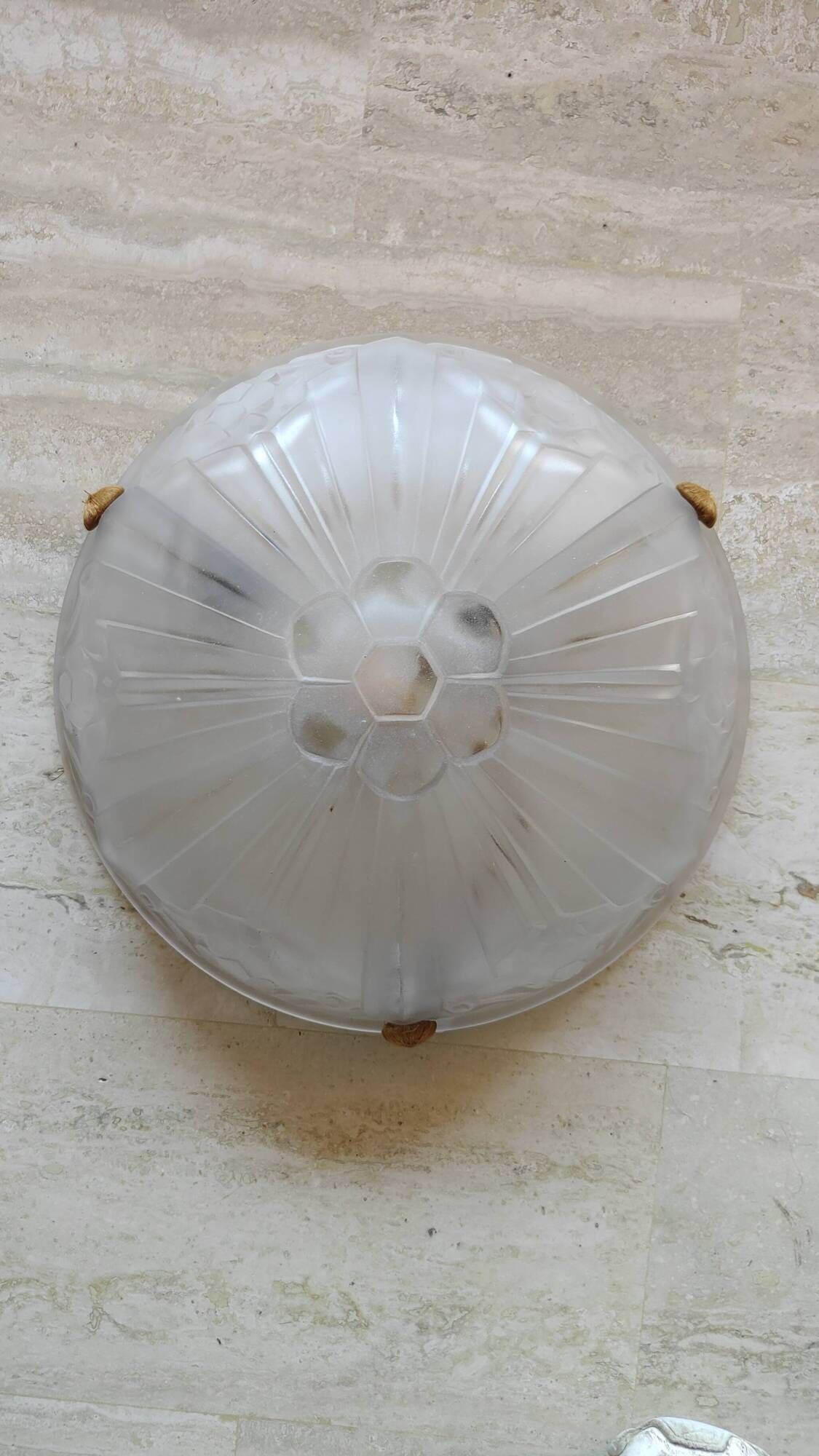 Art Deco suspension light 1920s 1930s signed Sanover