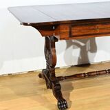 Desk Table with Shutters in Solid Rosewood, Restoration Period – Early 19th Century