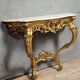 Louis XV style Venetian curved console in gilded wood circa 1900