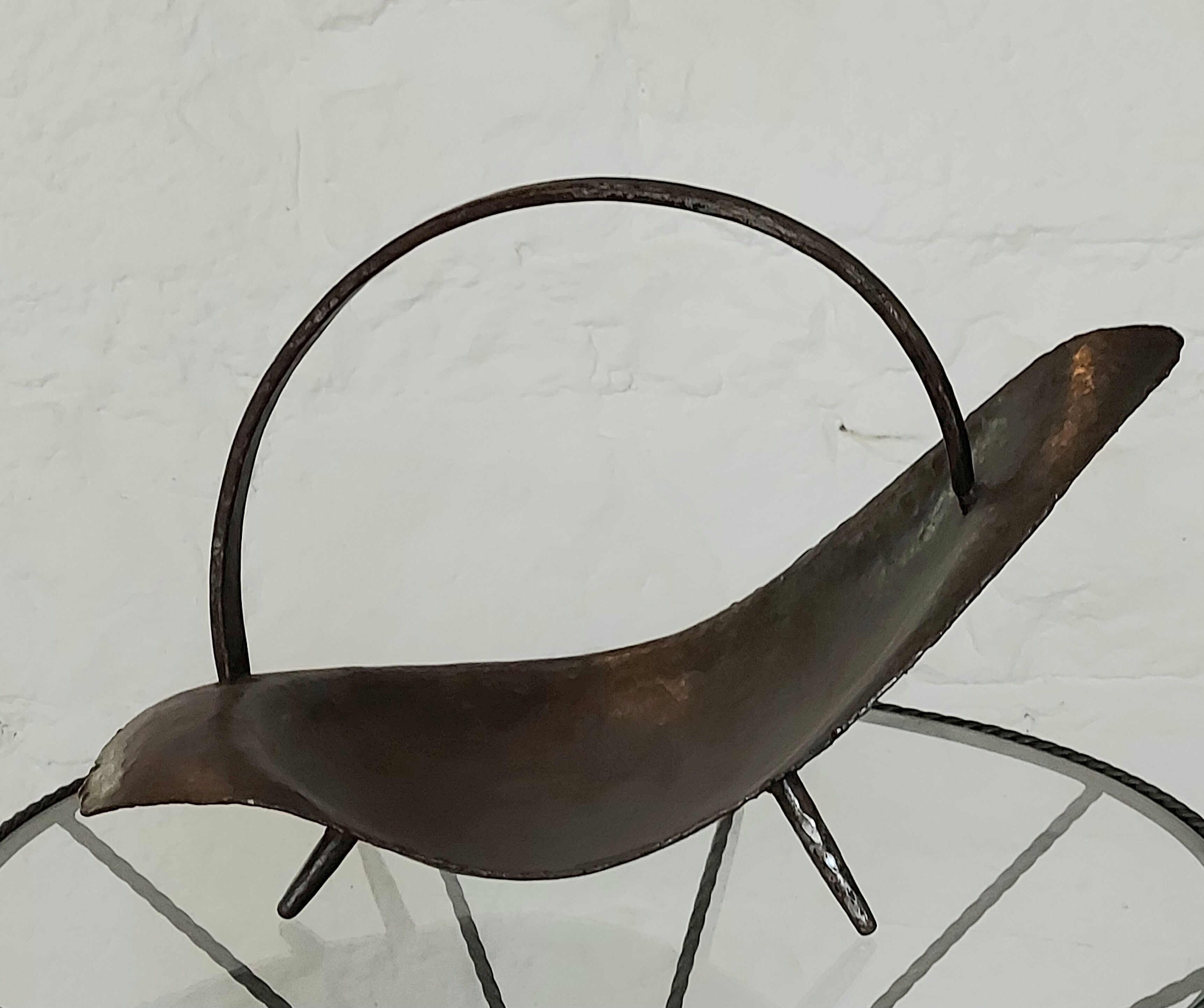 Sculptural cut in hammered iron year 50