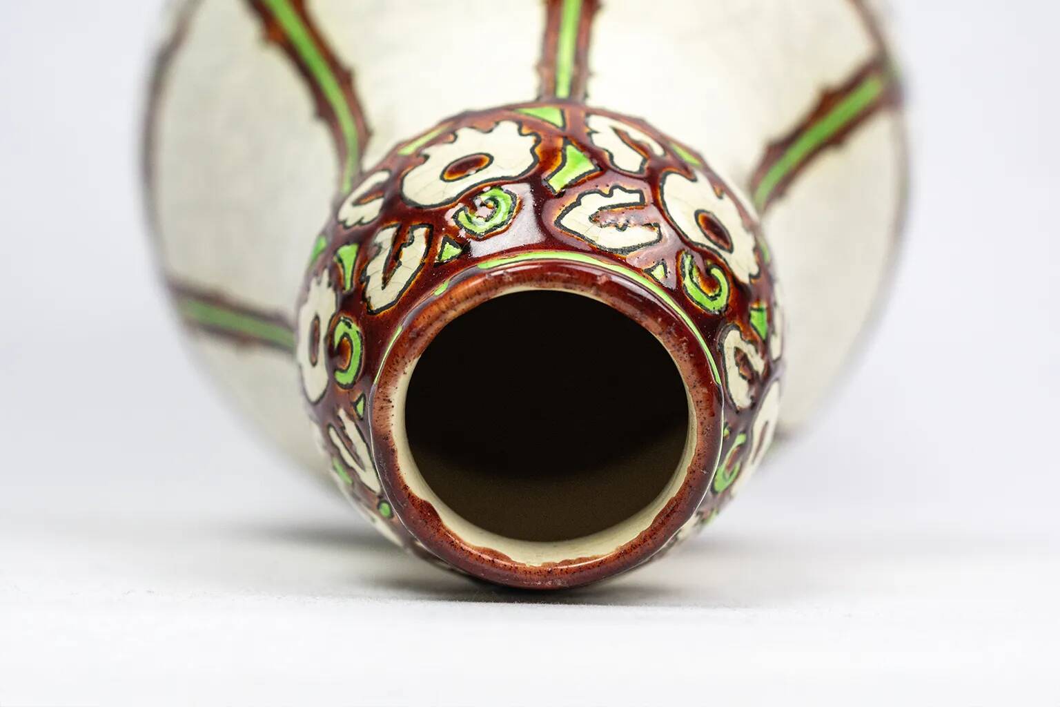 Vase Charles Catteau - Boch Frères Keramis – crackled earthenware, decoration 983