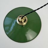 Antique industrial conical enamelled pendant light 25 cm