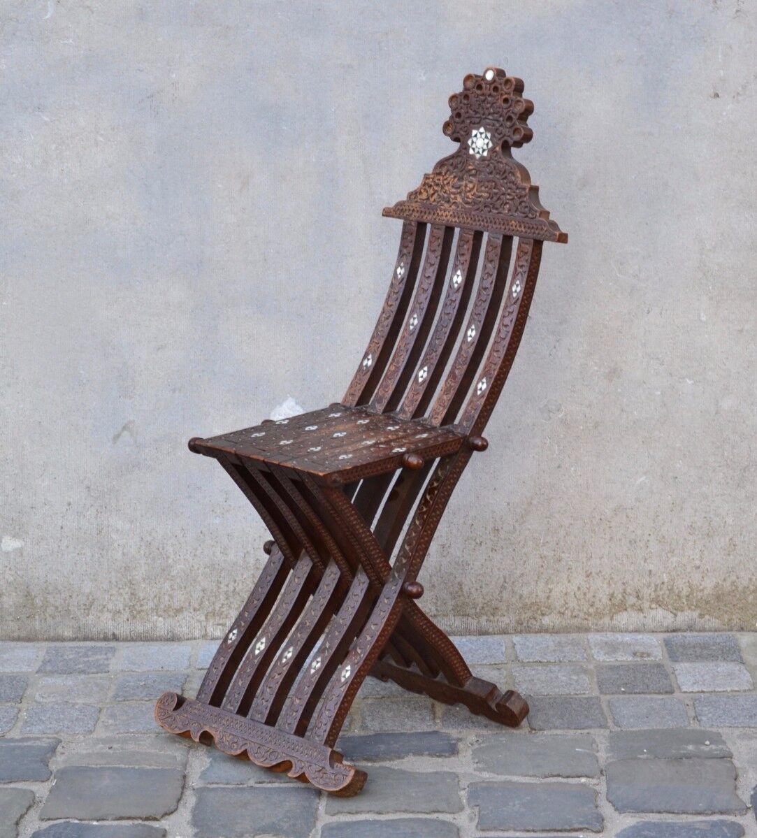 Syrian Chair inlaid mother of Pearl