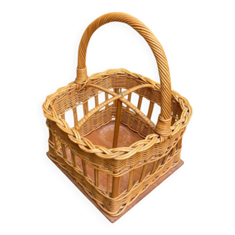 Vintage rattan bottle holder