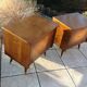 Pair of bedside tables with compass legs / vintage 50s-60s