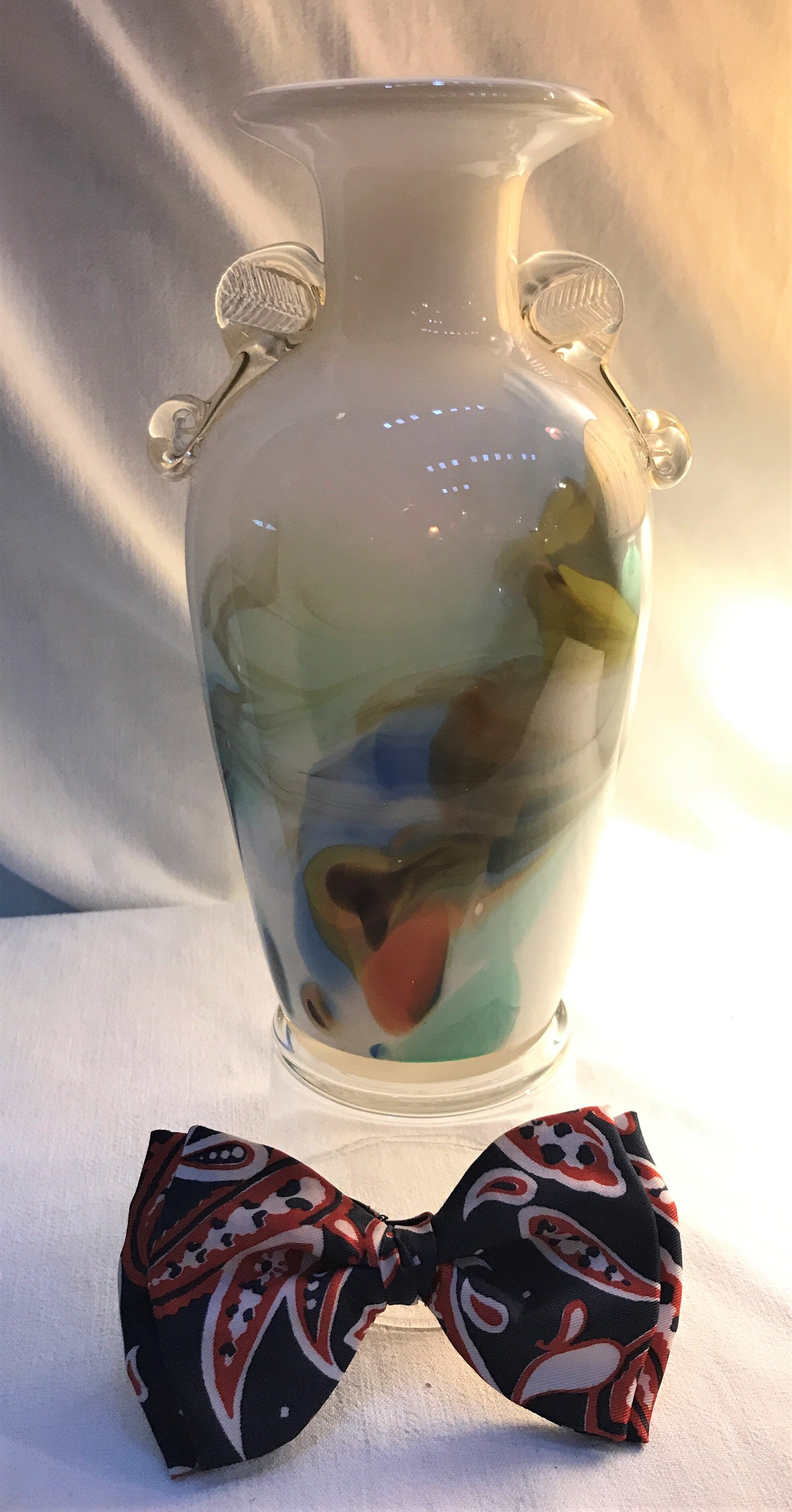 Murano-style glass paste vase