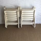 4 vintage folding garden armchairs