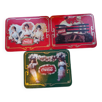 Lot de 3 tableaux Coca Cola vintage