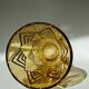 Amber yellow glass vase