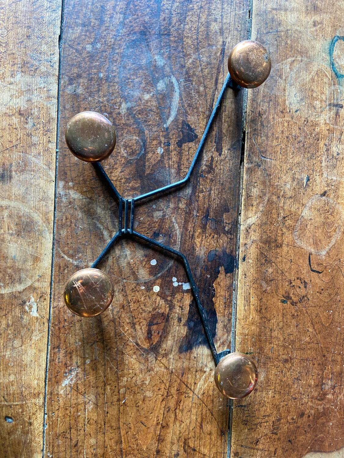 Vintage metal coat rack