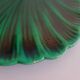 Small vintage old green shell dish